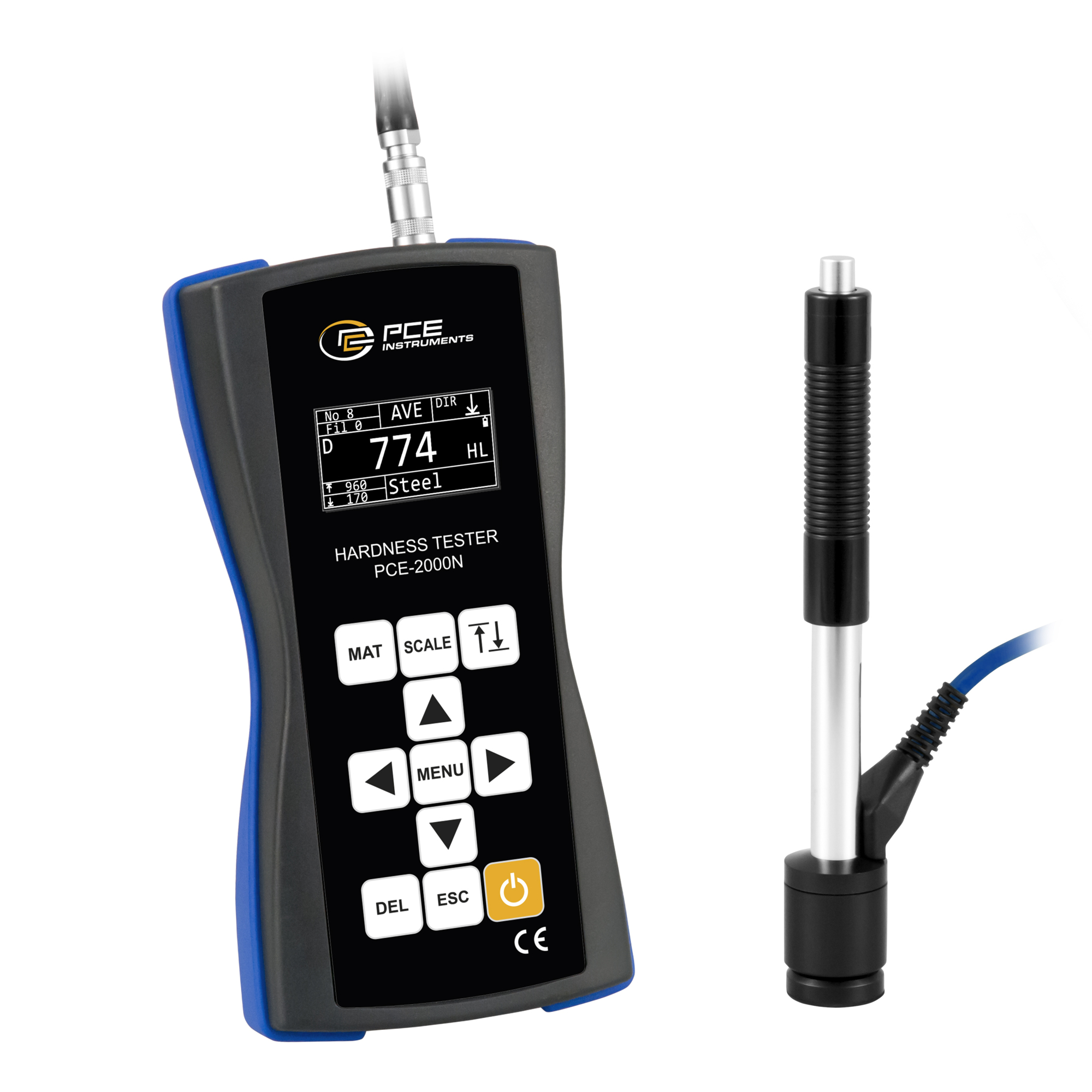 PCE Instruments Hardness Tester — Leeb Rebound Method, Model# PCE-2000N
